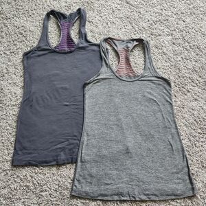 Lululemon Gray Workout Tanks for Women, set of 2, size M